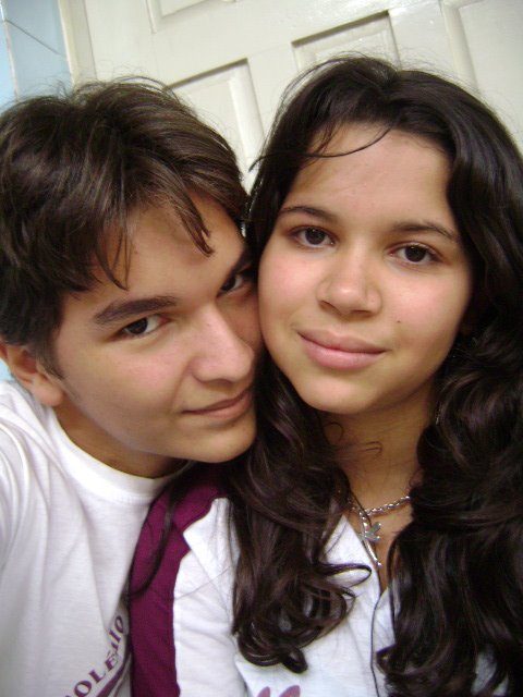 Primeira foto do casal, ainda adolescentes